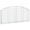 vidaXL Дъговидна габионна кошница 200x30x80/100 см поцинковано желязо