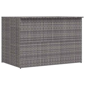 vidaXL Градински сандък за съхранение, сив, 150x100x100 cм, полиратан