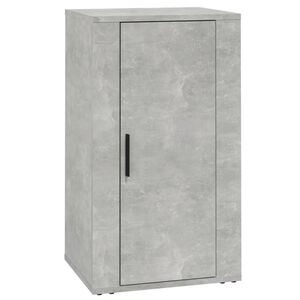 vidaXL Сайдборд, бетонно сив, 40x33x70 см, инженерно дърво