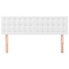 vidaXL Горни табли за легло 2 бр бели 72x5x78/88 см изкуствена кожа