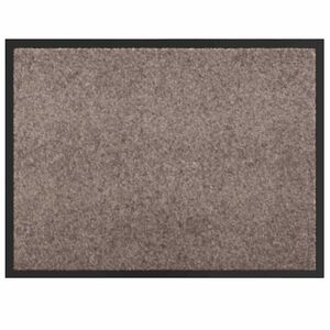 vidaXL Мат за врата Бежово 60 x 80 x 1.2 см Тедди плат