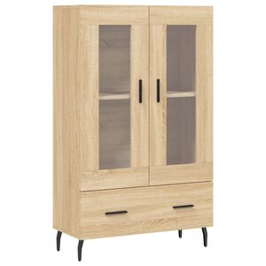 vidaXL Висок шкаф, сонома дъб, 69,5x31x115 см, инженерно дърво