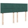 vidaXL Боксспринг легло с матрак, тъмнозелено, 140x200 см, кадифе
