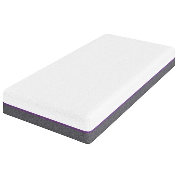 vidaXL Матрак Бяло и сиво 80 x 160 cm Мемори пяна