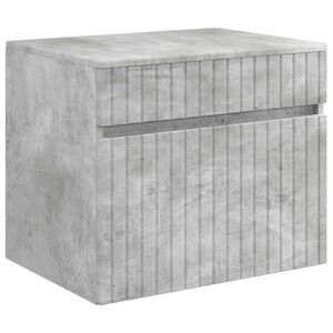 vidaXL Стенно Баня Кабинет Бетонно сиво 59 x 44,5 x 50 см