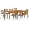 vidaXL Комплект за хранене в градината 9 pcs Сив