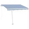 vidaXL Electric Awning 2,5 x 2 m Оранжево, черно и жълто райе