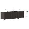 vidaXL Градинска саксия 3 бр. Кафяво 120 x 40 x 37,5 см ПП