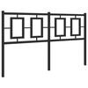 vidaXL Метална табла за глава, черна, 140 см