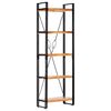 vidaXL Библиотека с 5 рафта, 60x30x180 см, акация масив