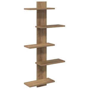 vidaXL Плаваща стена Дъб артизан 48,5 x 15 x 101 см
