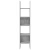 vidaXL Библиотека, бетонно сива, 40x35x180 см, инженерно дърво