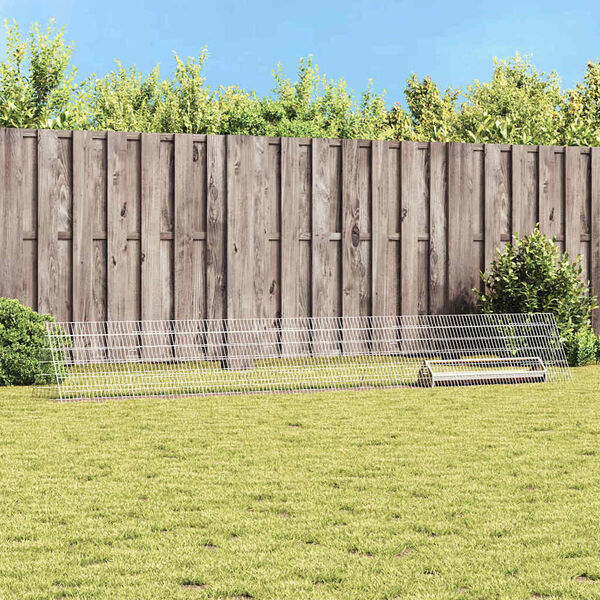 vidaXL Клетка за пилета Сребрист 430 x 55 x 55 см