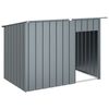 vidaXL Кучешка къща с покрив, антрацит, 153x91x110 см, стомана