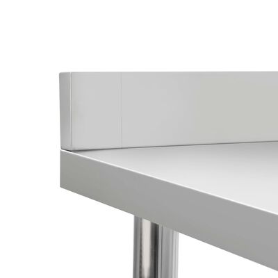 vidaXL Кухненска работна маса с панел 80x60x93 см неръждаема стомана