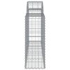 vidaXL Габионни кошници арка 11 бр 200x30x80/100 см поцинковано желязо