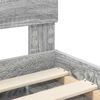 vidaXL Рамка за легло Сив Сонома 120 x 200 cm Солидно борово дърво