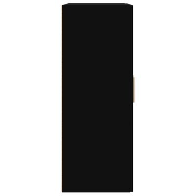 vidaXL Стенен шкаф, черен, 69,5x32,5x90 см, инженерно дърво