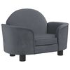 vidaXL Кучешко легло тъмносиво 66x40x45 см кадифе