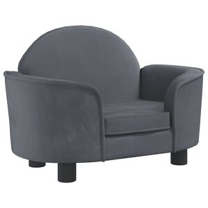 vidaXL Кучешко легло тъмносиво 66x40x45 см кадифе