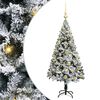 vidaXL С изкуствено коледно дърво с 150 LED светодиода Бяло 120 cm