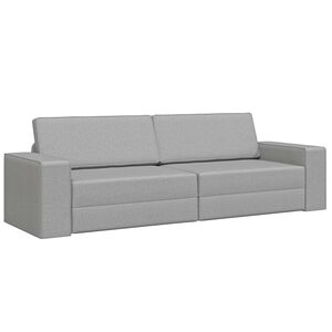 vidaXL Диван легло Облачно сиво 245 x 78 x 77 см текстил