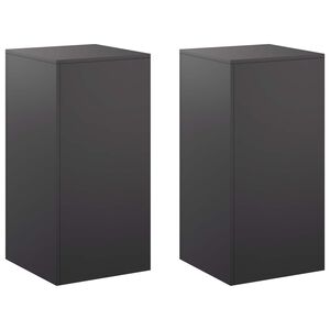 vidaXL Стойка за растения 2 pcs Черно 40 x 40 x 80 cm Стомана