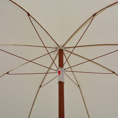 vidaXL Чадър със стоманен прът, 180 см, пясъчен