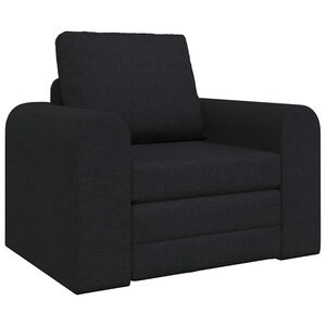 vidaXL Диван легло Черно 98 x 71 x 83 см текстил