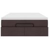 vidaXL Османска легло с матрак, тъмнокафяво, 120x200 см, плат