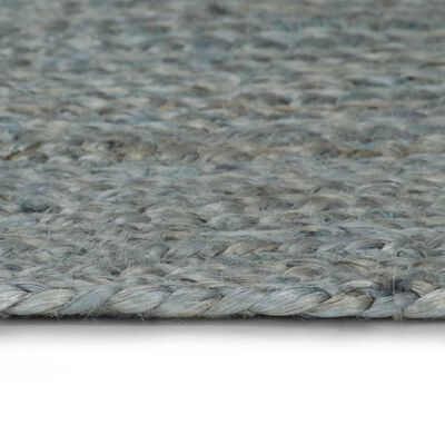 vidaXL Ръчно тъкан килим от юта, кръгъл, 120 см, маслиненозелен