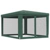 vidaXL Парти палатка с 4 мрежести странични стени зелена 3x4 м HDPE