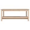 vidaXL Кафе маса, 110x55x45 см, борово дърво масив