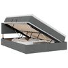 vidaXL LED легло за съхранение с матрак Тъмносиво 140 x 200 cm Текстил