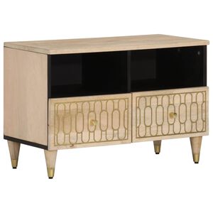 vidaXL ТВ шкаф, 70x33x46 см, масивно мангово дърво