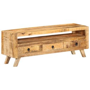 vidaXL ТВ шкаф, 110x30x40 cм, мангово дърво масив
