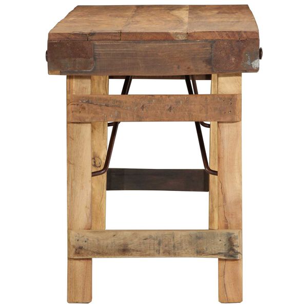 vidaXL Пейки Кафяво Масивна дървесина