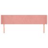 vidaXL Горна табла за легло, розова, 183x16x78/88 см, кадифе