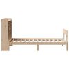 vidaXL Легло с рафтове за книги, без матрак, 75x190 см, бор масив