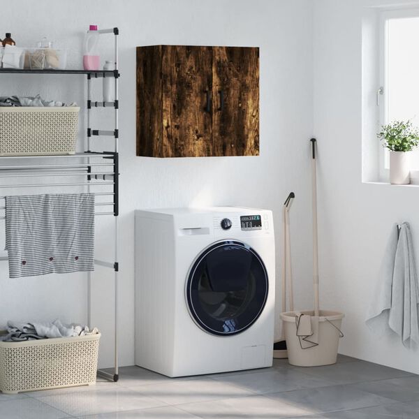 vidaXL Стенен шкаф, опушен дъб, 60x31x60 см, инженерно дърво