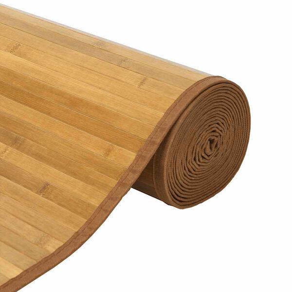 vidaXL Килим, правоъгълен, натурален, 80x200 см, бамбук