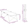vidaXL Сгъваемо къмпинг легло 2 pcs Червено 206 х 76 х 74 см