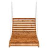vidaXL Люлка легло, извито дърво масив с тиков финиш, 115x147x46 см