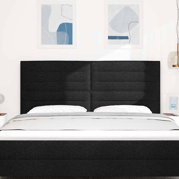 vidaXL Облегалка за глава Черен 180 cm текстил