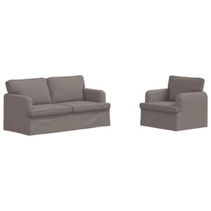 vidaXL Комплект дивани 2 pcs Таупе 162 x 80 x 85 см текстил