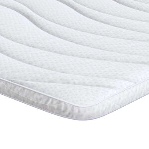 vidaXL Топер за матрак Бяло 80 x 200 cm Трико тъкан