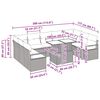 vidaXL Градински Софа Комплект със съхранение 10 pcs Сив Полиратан