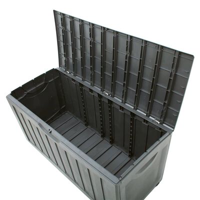 vidaXL Кутия за съхранение черна 118x53x57 см полипропилен