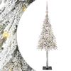 vidaXL Коледно дърво с 150 LED светодиода Бяло 120 cm ПЕ и стомана