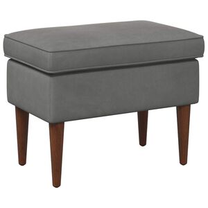 vidaXL Пуф за крака Тъмносиво 55 x 35 x 41 см Кадифе